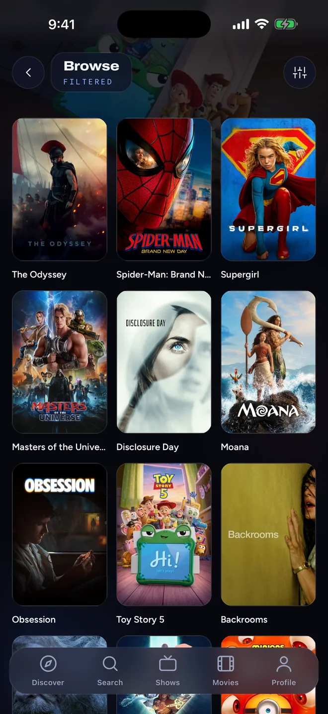 TVTracker: By genre, network, streamer or mood.